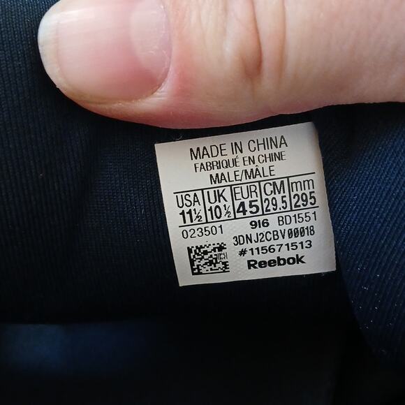 Reebok Instapump Fury ACHM Training Shoes Navy Men's 11.5 - Picture 7 of 10